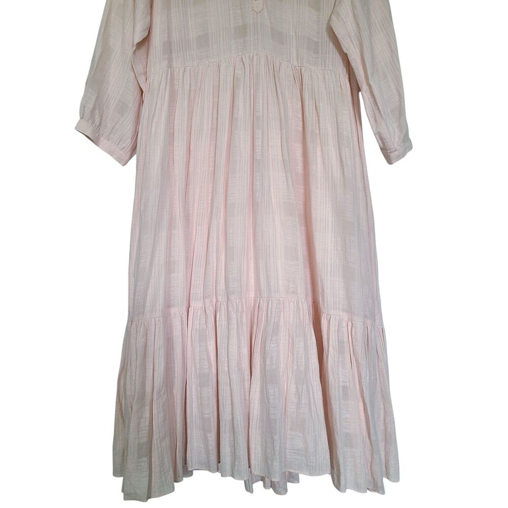 Veronica Beard Sarita Tiered Midi Dress Blush Pink NWT Size Large (Flaw) - Picture 7 of 11